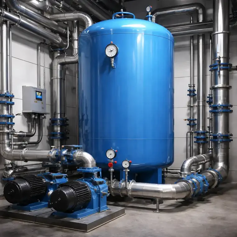 منبع تحت فشار وال پایه دار در موتورخانه